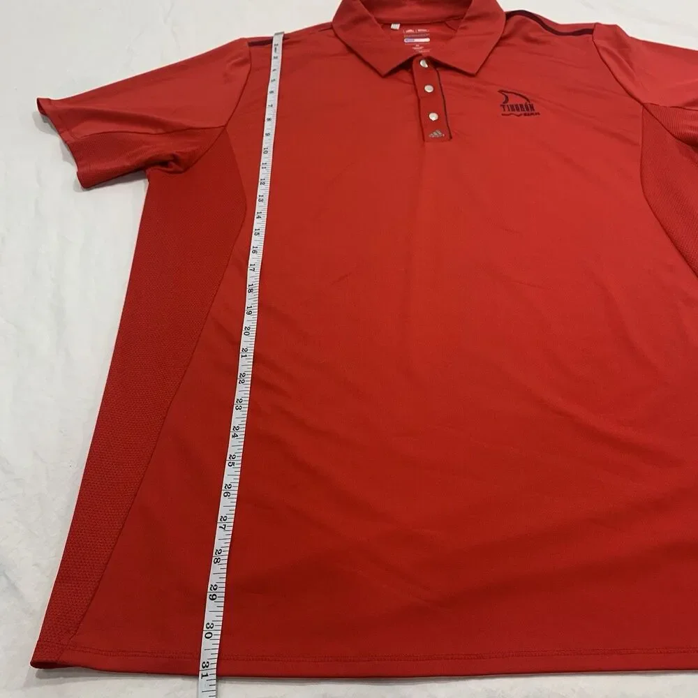 Adidas Golf Polo XL Mens Red Custom Tiburon Naples Logo Performance